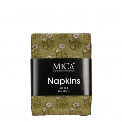 Serviette X4 Fleurs Darell...