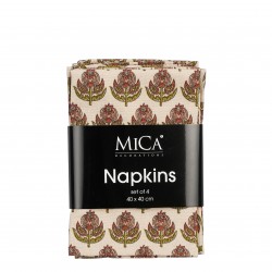 Serviette X4 Fleurs Diona...