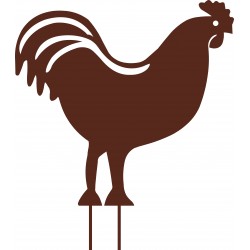 Figurine à piquer coq  fer...
