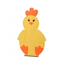 Poussin Sur Socle Jaune En...