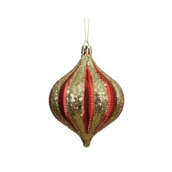 Boule Sequin Rouge/Or En...