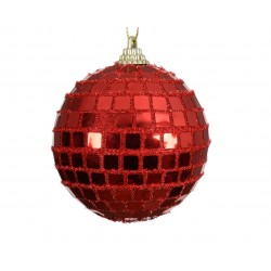Boule À Facette Rouge En...