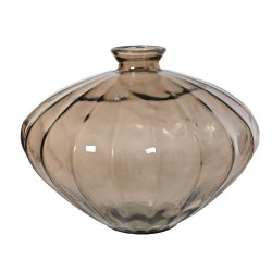 Vase Cotelé Anthracite En...