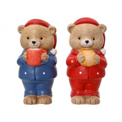 Ours Pyjama Bleu/Rouge En...
