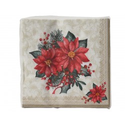 Serviette Poinsettia X20...