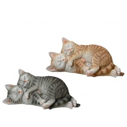 2 Chats Calin En Polyrésine...