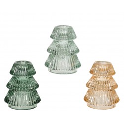 Bougeoir Sapin Vert/Saumon...