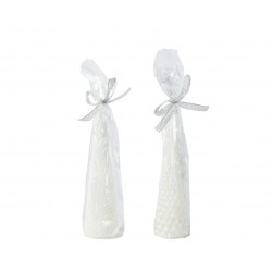Bougie Cone Diamant Blanc...