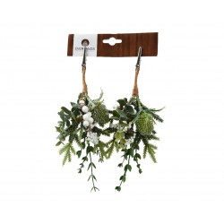 Bouquet Sur Clip Vert/Blanc...