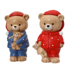 Ours Pyjama Bleu/Rouge En...