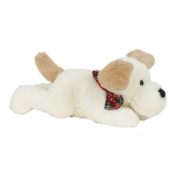 Peluche Chien Couché Blanc...