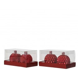 Bougie Boule Diamant Rouge...