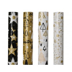 Papier Cadeau Or/Noir/Blanc...