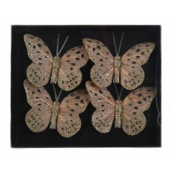 Papillon Sur Clip X4 Rose...