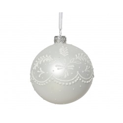 Boule Feuille Volute Blanc...