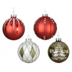 Boule Décoré Vertrouge En...