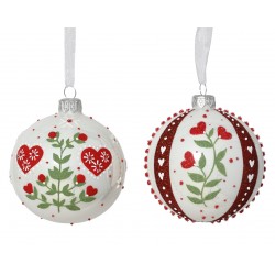 Boule Floral Coeur Blanc En...