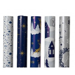 Papier Cadeau Bleu/Argent...