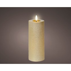 Bougie Pilier Led Or/Blanc...