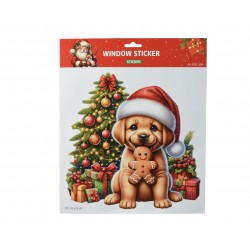 Vitrophanie Chien/Sapin En...