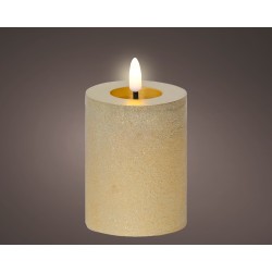 Bougie Pilier Led Or/Blanc...