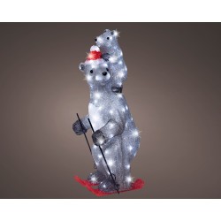 Ours + Bébé Sur Ski Led...