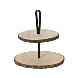 Serviteur 2 Étages Naturel...