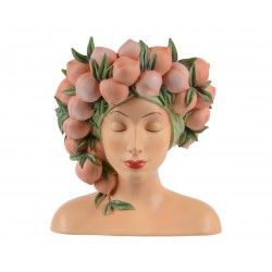 Cache-Pot Visage Pêche En...