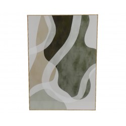 Toile Abstraite Vert En...