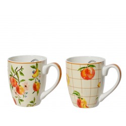 Mug Pêche En Porcelaine...