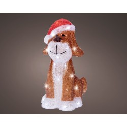 Chien Led Marron/Blanc...
