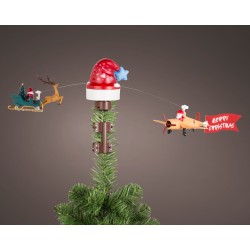 Cimier Père Noël Volant Led...