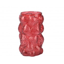 Vase Droit Fraise Rouge En...