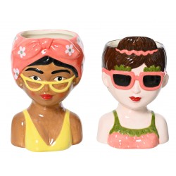 Cache-Pot Visage Plage En...