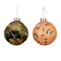 Boule Gui Vert/Saumon En...