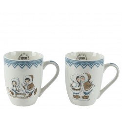 Mug Esquimau Blanc/Bleu En...