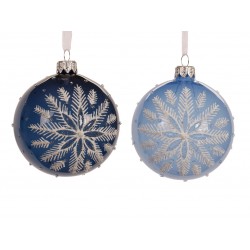 Boule Grand Flocon Bleu En...