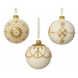 Boule Deco Luxe Blanc Laine...