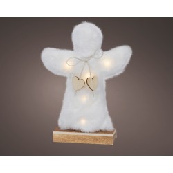 Ange Fourrure Sur Socle Led...