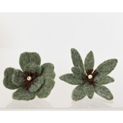 Fleur Sur Clip Vert Romarin...