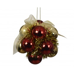 Grappe De Boules Rouge/Or...