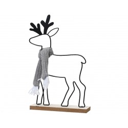 Cerf Écharpe Noir 5X18X29...