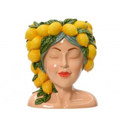 Cache-Pot Tête Citron Jaune...