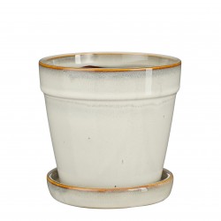 Pot + Soucoupe Clint Blanc...