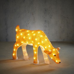 Cerf Qui Broute Led Bronze...