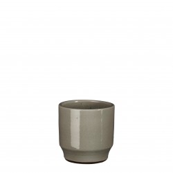 Cache-Pot Diaz Rond Gris En...