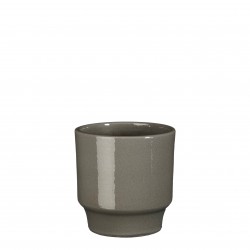 Cache-Pot Diaz Rond Gris En...