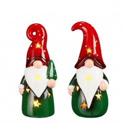 Gnome Led À Pile Rouge/Vert...