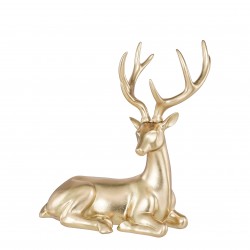 Cerf Élégant Couché...