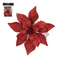 Clip Poinsettia Rouge En...